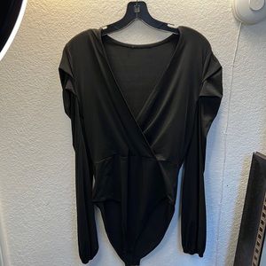 Black long sleeve bodysuit